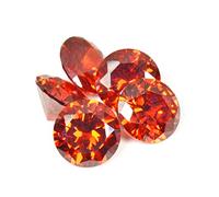 DENMOUS Cubic Zircon Gemstone 23.5 Carat Red Round 5 Pcs Wholesale Lot For Jewelry Making-B073CZ6J1