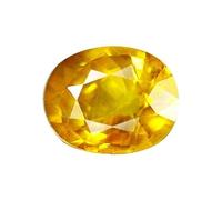 DENMOUS Cultured Gemstone Pukhraj Yellow Sapphire Super Delux Quality Oval Shape For Unisex-B0B8D4XKDNN