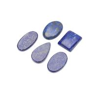 DENMOUS Enterprises Natural Polished Blue Semi-Precious Stones Crystal Gemstone For Relaxation, Meditation, Protection, And Reiki Healing, Anxiety Stress Relief Cabochon Stone (1 Piece)-B0CZ6RL5DN