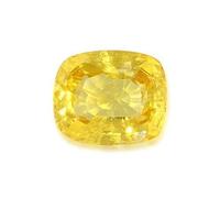 DENMOUS Gems 2.75 Carat Yellow Sapphire Gemstone Original Certified Natural Ceylon Quality Yellow Sapphire Pukhraj Gemstone-B0CC9VBYDNN