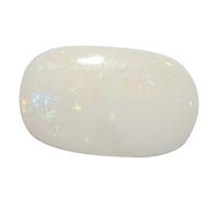 DENMOUS Gems 9.25 Ratti 8.55 Carat Opal Gemstone Original Certified Natural White Color Quality Chinese Fire Opal Loose Stone-B09B62PY-M1