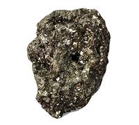 DENMOUS Golden Pyrite Crystal Fools Gold I194Gm Single Piece Natural Rough Peru Stone Cluster Chunk For Wealth Money Attract Business Luck Reiki Healing Stones Aura Cleaning Chakras Meditation-DNM01