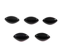 DENMOUS Goyal Exports Black Onyx Natural Gemstone Cabochon 5X10 Mm Marquise Shape 5 Pcs Wholesale Lot 5Cts Gtc-430-B09SPZGZ1
