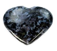 DENMOUS Heart Shape Indigo Palm Stone Indigo Gabro For Healing, Natural Palm Stone Crystal Reiki Healing Gemstone 4 Cm Approx By -B08W9WB1-DNM