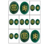 DENMOUS Jade Crystal Green Aventurine Zibu Coin Power Of 808 520 741 For Magic Of Prosperity, Abundance, Wealth, Loving Connections & Positive Vibes-B0CN5BZH41