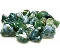 DENMOUS Jmrm Green Moss Agate Natural Crystal Tumble Stone For Reiki Healing Gemstone (Set Of 3, Jmrm_Tumble 061)-B0B9HC5P-DNM