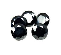 DENMOUS Lab Certified Black Cubic Zircon Stone Total 25 To 30 Ct 5 Pcs Lot Jarkan Round Rashi Ratan-B07ZH9XJGG