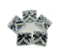 DENMOUS Lab Certified White Cubic Zircon Gemstone Total 11.75 Carat 1 Pcs Lot Princess Cut Ratan Stone-B0BBNF3Q00