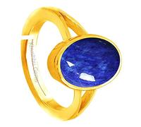 DENMOUS Lajward 8 Ratti | 7 Ct | Lajwart Stone Original Certified | Natural Lapis Lazuli Gemstone | Ring |-B0BLWGGM-1D