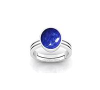 DENMOUS Natural 6.25 Ratti Lab Certified Lajward Lajwart Lapis Lazuli Stone Gemstone Ring With Lab Certificate-B0BMYSKQ-DNM