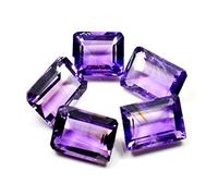DENMOUS Natural Amethyst At Wholesale Lot (Rs 67.5/Carat) Fine Quality Rectangle Shape जामुनिया Loose Gemstone For Reselling Astrologers Jewellers Crystal Healing Astrological 10-S7-B0C1NS2KDN