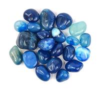 DENMOUS Natural Blue Onyx Tumble Stone Raw Rough Stones For Reiki Healing And Crystal Healing Tumbled Stone (Color : Blue)-B097STZM41