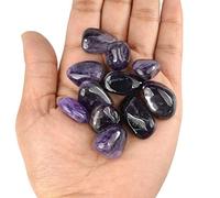 DENMOUS Natural Brazilian Amethyst Tumble Stone Raw Rough Stone Tumbled Pack Of 50 Gram-B09Z89PZDN