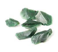 DENMOUS Natural Citrine Carnelian Green Aventurine Rose Quartz Fluorite Tiger Eye Lapis Amethyst Black Tourmaline Negativity Rough Healing Crystal Gemstones (Green Aventurine)-B08QJ7L6B