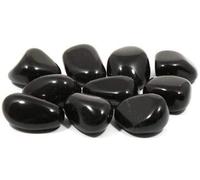 DENMOUS Natural Energized Black Obsidian Crystal Stones For Healing, Negativity Removal Tumble Stone-B08XWH5NDNM