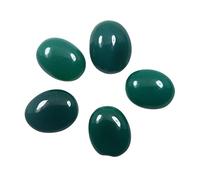 DENMOUS Natural Green Onyx At Wholesale Lot (Rs 30/Carat) Fine Quality Oval Shape हकीक Loose Gemstone For Reselling Astrologers Jewellers Crystal Healing Astrological Singh Leo Rashi-B0C7QS72DNM