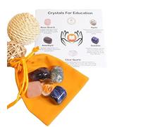 DENMOUS Natural Healing Tumble Stone Education Kit | Natural Healing Stone Kit To Help Increase Your Knowledge, Skills, Values, Morals, Beliefs, Habits, And Personal Development-B09TGTHM41