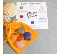 DENMOUS Natural Healing Tumble Stone Friendship Kit | Natural Tumble Stone Kit Help Mutual Trust And Support Between Allied Friend & Relative-B09TGTTG41