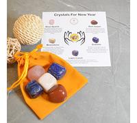 DENMOUS Natural Healing Tumble Stone New Year Kit | Natural Tumble Stone Kit Focused To Bring Your Intentions To Life And Helps You Constantly Communicate Your Intention To The Universe-B09TH6J641
