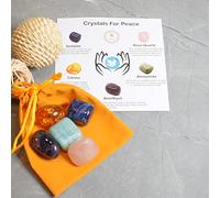 DENMOUS Natural Healing Tumble Stone Peace Kit|Natural Tumble Stone Kit Help Freedom From Disquieting,Oppressive Thoughts Or Emotions-B09TGZLD41
