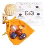 DENMOUS Natural Healing Tumble Stone Teacher'S Love Kit | Natural Tumble Stone Kit To Help Creates Good Relation Between Student And Teachers-B09TH89W41