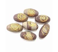 DENMOUS Natural Narmada Shiva Lingam Seven Stones Reiki Stone-B08ZSLFD-1D