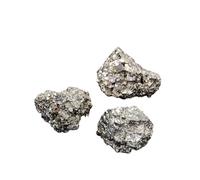DENMOUS Natural Stones - Sparkling Crystal (1-2 Inch) Cluster For Prosperity, Abundance & Protection, Healing Stone For Reiki & Meditation Pyrite Cluster Tumble 200 Gram-B0DN2MP4R1