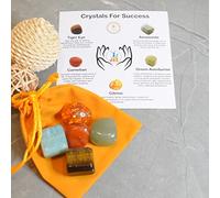 DENMOUS Natural Tumble Healing Stone Success Kit | Natural Tumble Stone Kit To Help Reaching Your Goals And Achieving Abundance In Your Life-B09TH7FV1