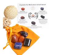 DENMOUS Natural Tumble Stone Motivation And Self Belief Kit | Natural Healing Tumble Stone Kit About Building Confidence Over Time-B09TGWZ841