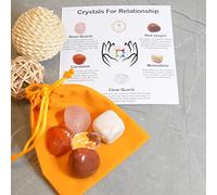 DENMOUS Natural Tumble Stone Relationship Kit | Natural Healing Tumble Stone Kit Help Good Relation Each Other-B09TH6NG1