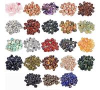 DENMOUS Natural Tumbled Cabochon | Polished Crystals Healing | Natural Stones | Feng Shui | Chakra Balancing, Home Decor + Free Faceted Gemstone-B0C9ZKMK-M1