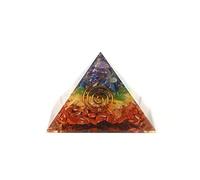 DENMOUS Nilkanth Agate Global 7 Chakra Multi Stone Orgone Crystal Pyramid For Reiki Healing, Vastu Correction, Meditation, Aura Cleaning-B0BGPZJ8-DNM