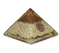 DENMOUS Orgonite Pyramid Cream Moonstone Size - 2-2.5 Inch Natural Healing Crystal Chakra Balancing Vastu Stone-B07SQJP4-DNM