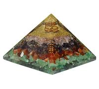 DENMOUS Orgonite Pyramid Green Aventurine, Carnelian, Amethyst, Rose Quartz With Strength Size - 2.5-3 Inch Natural Healing Crystal Chakra Balancing Vastu Stone-B07VJ63YDD