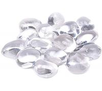 DENMOUS Original & Natural Clear Crystal | Sphatik Tumble Stones | Chakra Healing Stones (100 Grams Approx)-B09MDLB7-AMZ