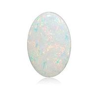 DENMOUS Oval White Astrological Australian Opal Stone 8.25 Ratti / 7.55 Ct. Lab-Certified Natural Fire Oval Stone Rashi Ratan GemstoneCR19C9-DNM01