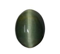 DENMOUS Precious Quality Aa++ Oval Shape 4.25 Ratti Cats Eye(Lehsooniya) Gemstone By Lab Certified-B0CDPBRJM1