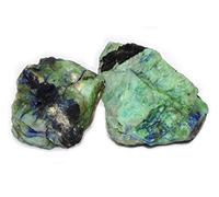 DENMOUS Raw 50 Gm Rough Stone Natural Healing Crystal Stone Reiki Chakra Balancing (Azurite With Malachite)-B07VL1JHDN