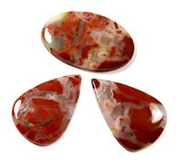 DENMOUS Red Brecciated Jasper Gemstone Cabochon Natural 3 Pc Lot 73.7Ct Lbh31-B081VJ1P-D1