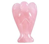 DENMOUS Rose Quartz Crystal Angel For Reiki And Healing(2Inch)-B0B186KRDN