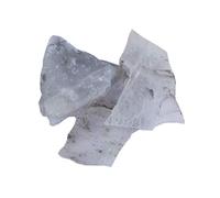 DENMOUS Selenite Flat Crystal 400Gm+ Natural Rough Stone For Reiki, Healing Aura Cleaning, Tumbling, Vastu, Meditation, Gardening, Decoration & Remove Negative Energy-B08SWMYKDNM