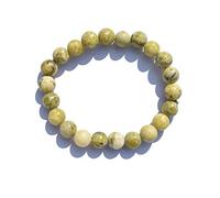 DENMOUS Serpentine 8Mm Stone Bracelet Natural Healing Crystal Chakra Balancing Meditation Stone-B08938WJDNM