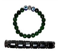 DENMOUS Shreenathji Crystal Lucky Astro-Charm Green Aventurian Evil Eye Brecelet & Helth Care Megnetic Band For All-B0CTZWCV1