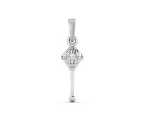 DENMOUS Sterling Silver (92.5% purity) God Hanuman Gada Pendant for Men & Women Pure Silver Lord Bajrang Bali Gada Locket-134