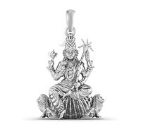 DENMOUS Sterling Silver (92.5% purity) Goddess Maa Lalitha Parameswari/Maa Kamakshii Pendant for Men & Women Pure Silver Lord Ma Tripura Sundari/Ma Kanchipuram Kamakshi Devi Locket-84