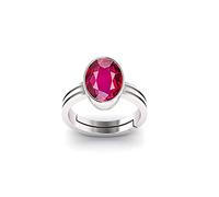 DENMOUS Super Quality Burma Ruby Stone 11.25 Ratti With Lab Tested Certified Untreated Unheated Natural Manik Gemstone Manikya Adjustable Ring For Women And Men-B0DK7JXY-DNM
