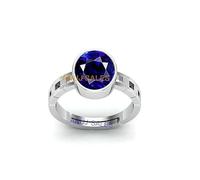 DENMOUS Unheated Untreatet 14.00 Ratti 13.00 Carat Aaa+ Quality Natural Blue Sapphire Neelam Silver Plated Adjustable Gemstone Ring For Women'S And Men'S (Lab - Certified)-B0BWY5K9-00