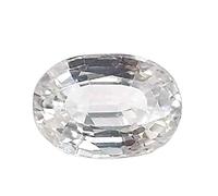 DENMOUS White Sapphire Stone Original Certified 7.25 Ratti Non-Treated Safed Pukhraj For Men & Women |4424|-B0C81RZ3DNM