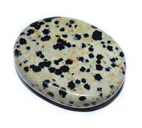 DENMOUS Worry/Thumb Stone - Dalimation Jasper Set Of 5 Piece Length 35-40Mm Worth 25-30Mm Natural Healing Crystal Stone-B07TFT1P-00