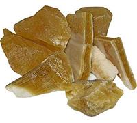 DENMOUS Yellow Fluorite Healing Crystal Raw/Rough Stone (200 Gram)-B08LVNMD-01